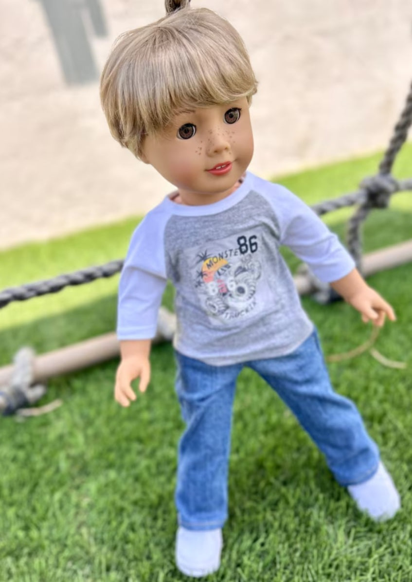 American Girl Doll Custom 18 Inch doll Vegan Mohair Wig | 10-11 Head Size "Stretch Cap" | Made to Fit 18’’ American Girl Doll OG Meadowdolls