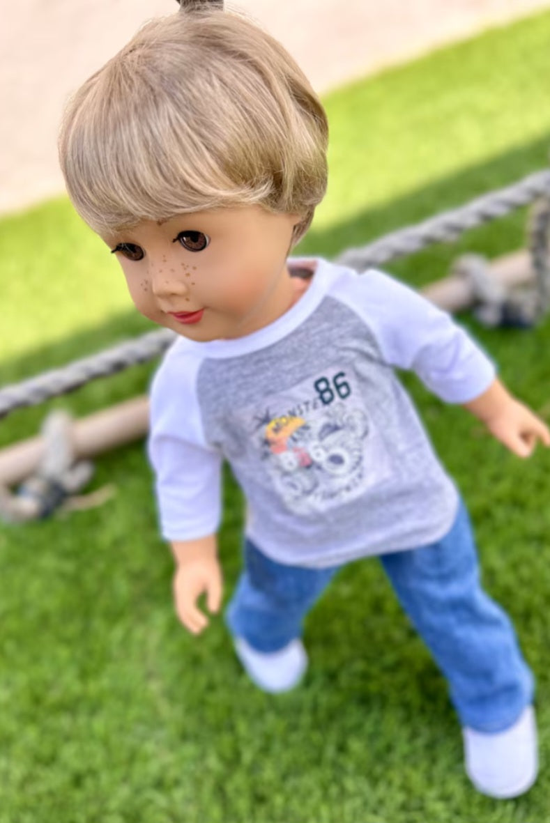 American Girl Doll Custom 18 Inch doll Vegan Mohair Wig | 10-11 Head Size "Stretch Cap" | Made to Fit 18’’ American Girl Doll OG Meadowdolls