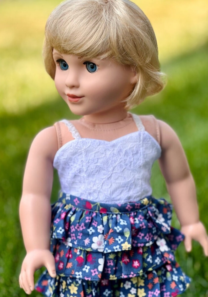 American Girl Doll Custom 18 Inch doll Vegan Mohair Wig | 10-11 Head Size "Stretch Cap" | Made to Fit 18’’ American Girl Doll OG Meadowdolls