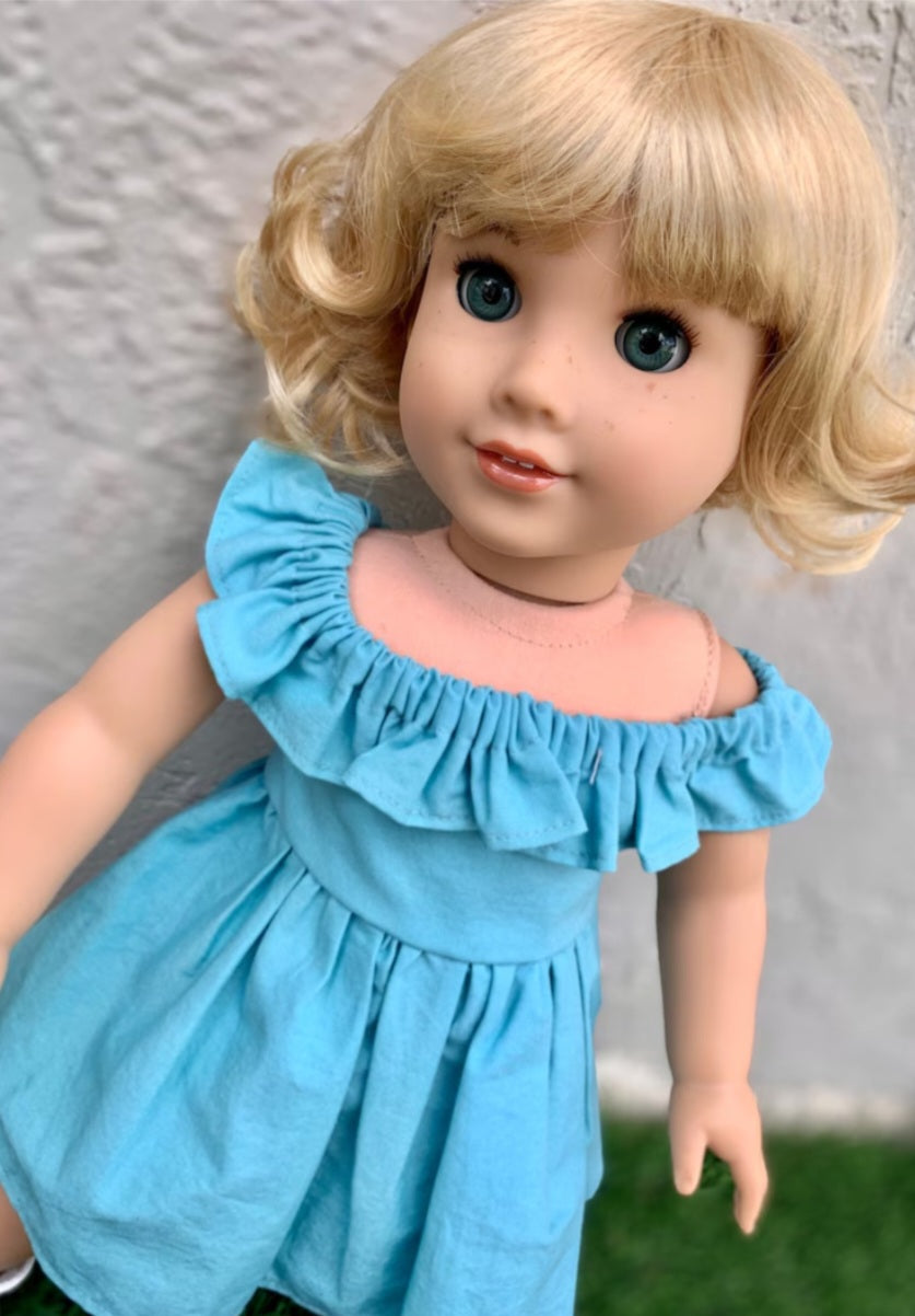 American Girl Doll Custom 18 Inch doll Vegan Mohair Wig | 10-11 Head Size "Stretch Cap" | Made to Fit 18’’ American Girl Doll OG Meadowdolls