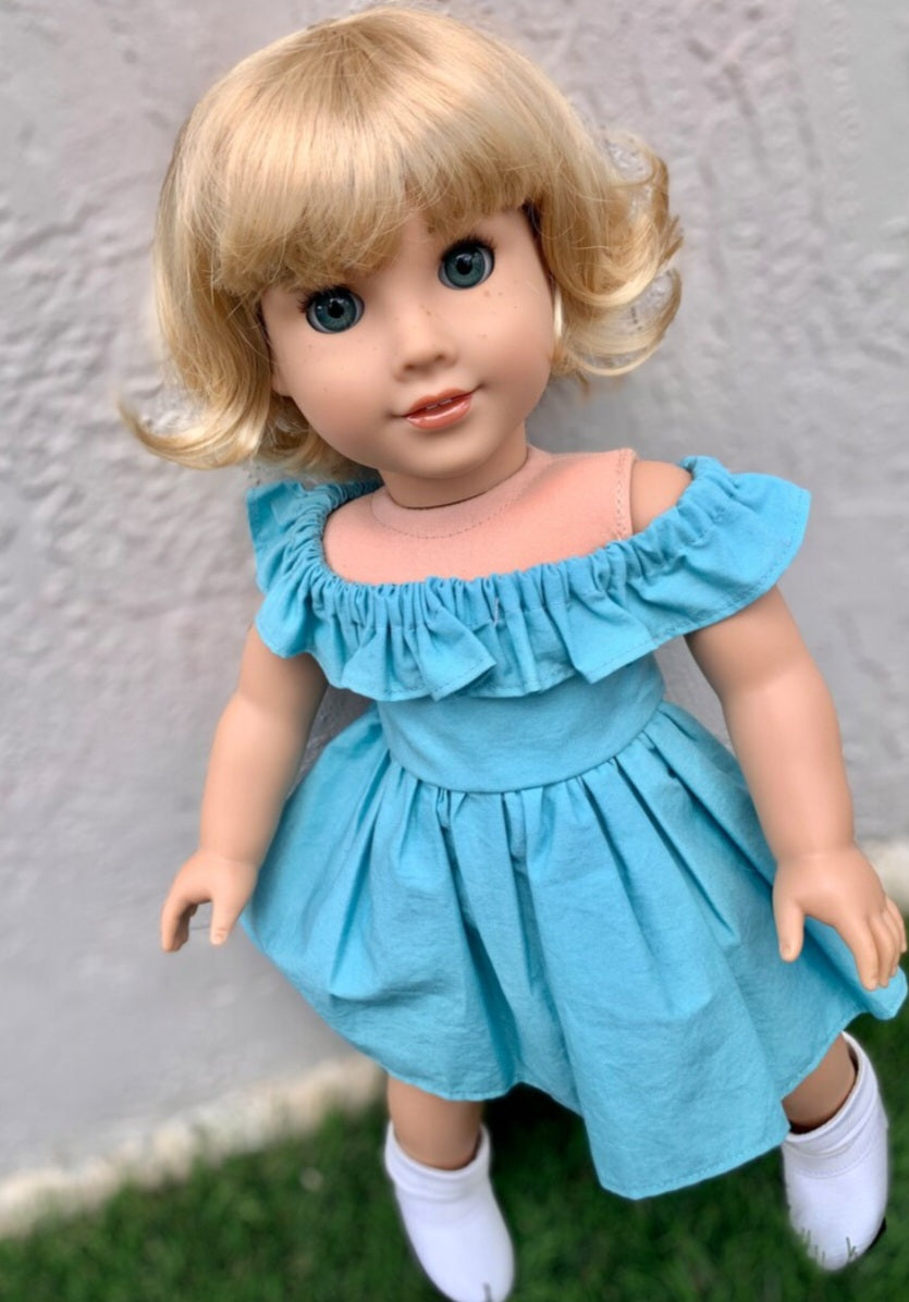 American Girl Doll Custom 18 Inch doll Vegan Mohair Wig | 10-11 Head Size "Stretch Cap" | Made to Fit 18’’ American Girl Doll OG Meadowdolls