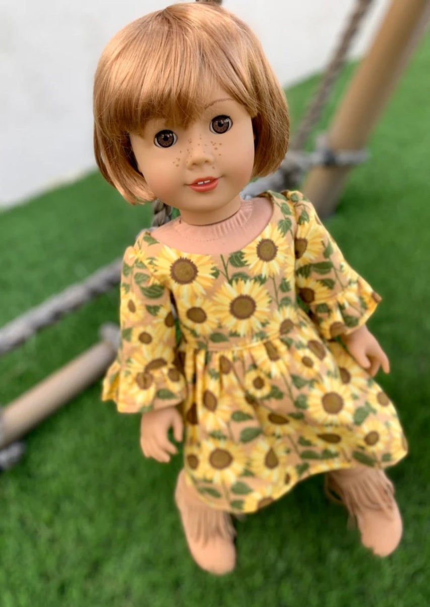 Custom doll wig for 18" American Dolls- Vegan Mohair - fits 11-12" head size "Stretch Cap" BJD Gotz meadowdolls Saffi Zazou