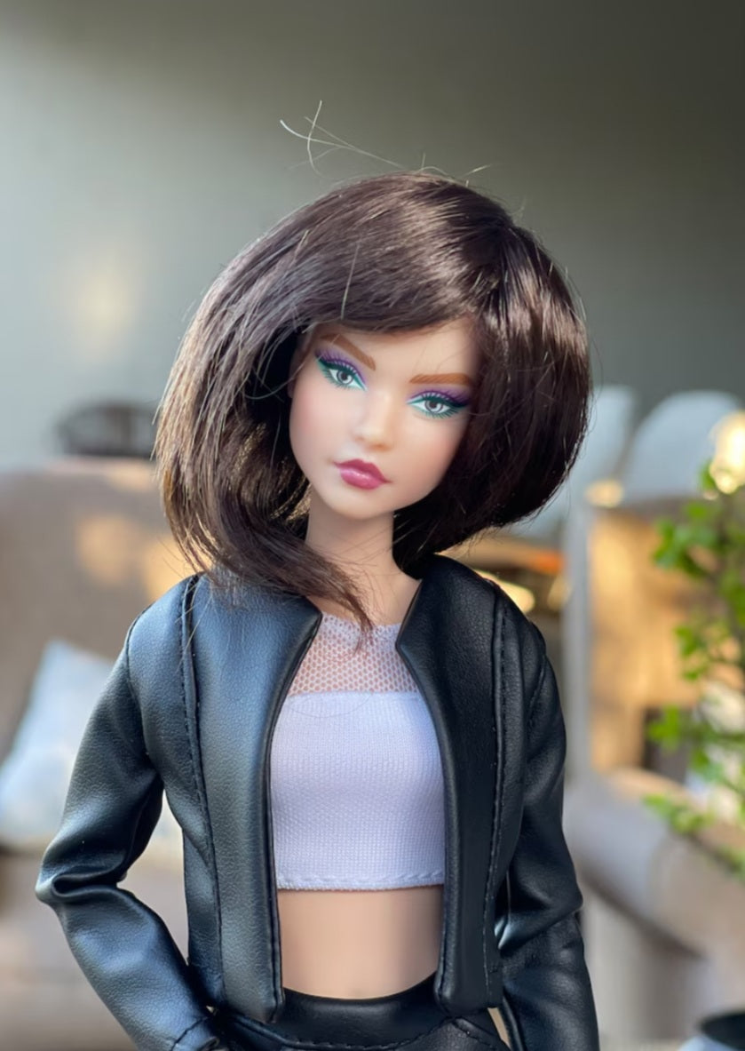 Shayna Vegan Mohair Wig for 1/6 Fashion Dolls, 3-4" Head