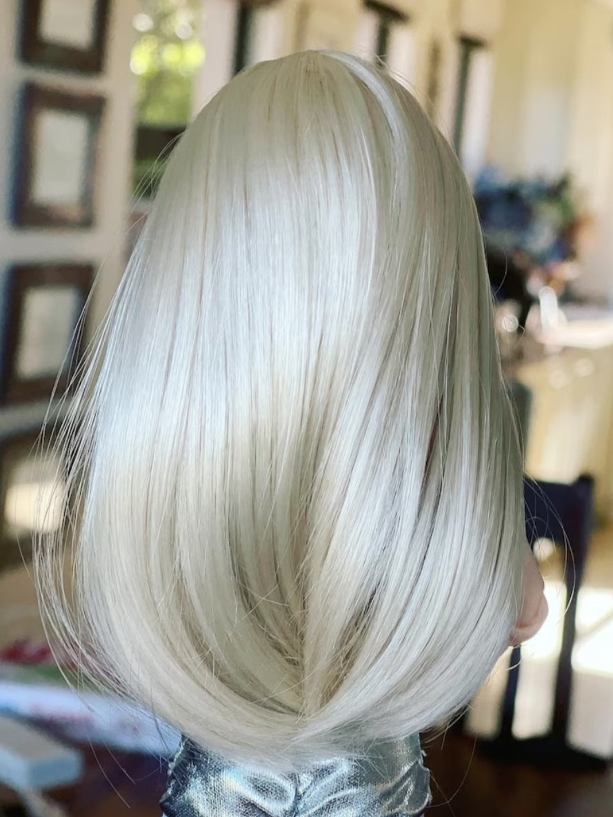 Barb Girl Vegan Mohair Wig for 1/6 Fashion Dolls, 3-4" Head