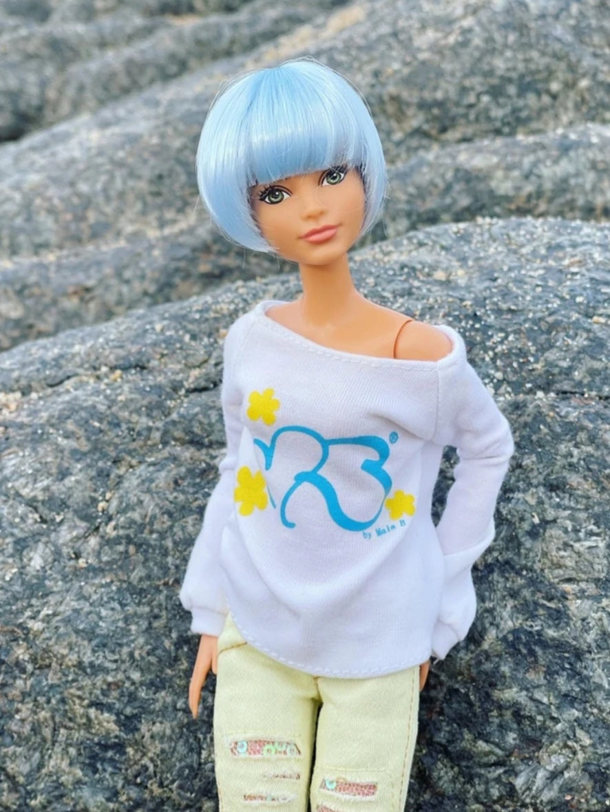 Summer Friday Vegan Mohair Wig for 1/6 Fashion Dolls, 3-4" Head
