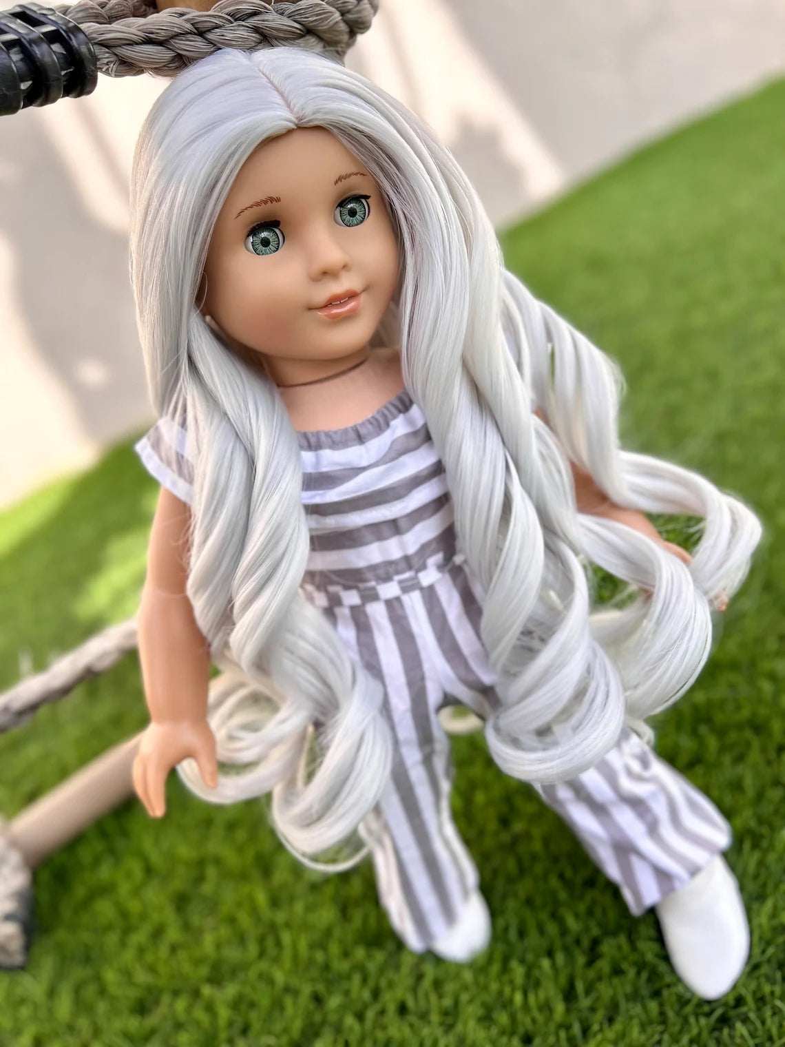 Zazou Dolls Exclusive Silver WIG for 18 Inch dolls such as Our generation, Journey Girls and American Girl