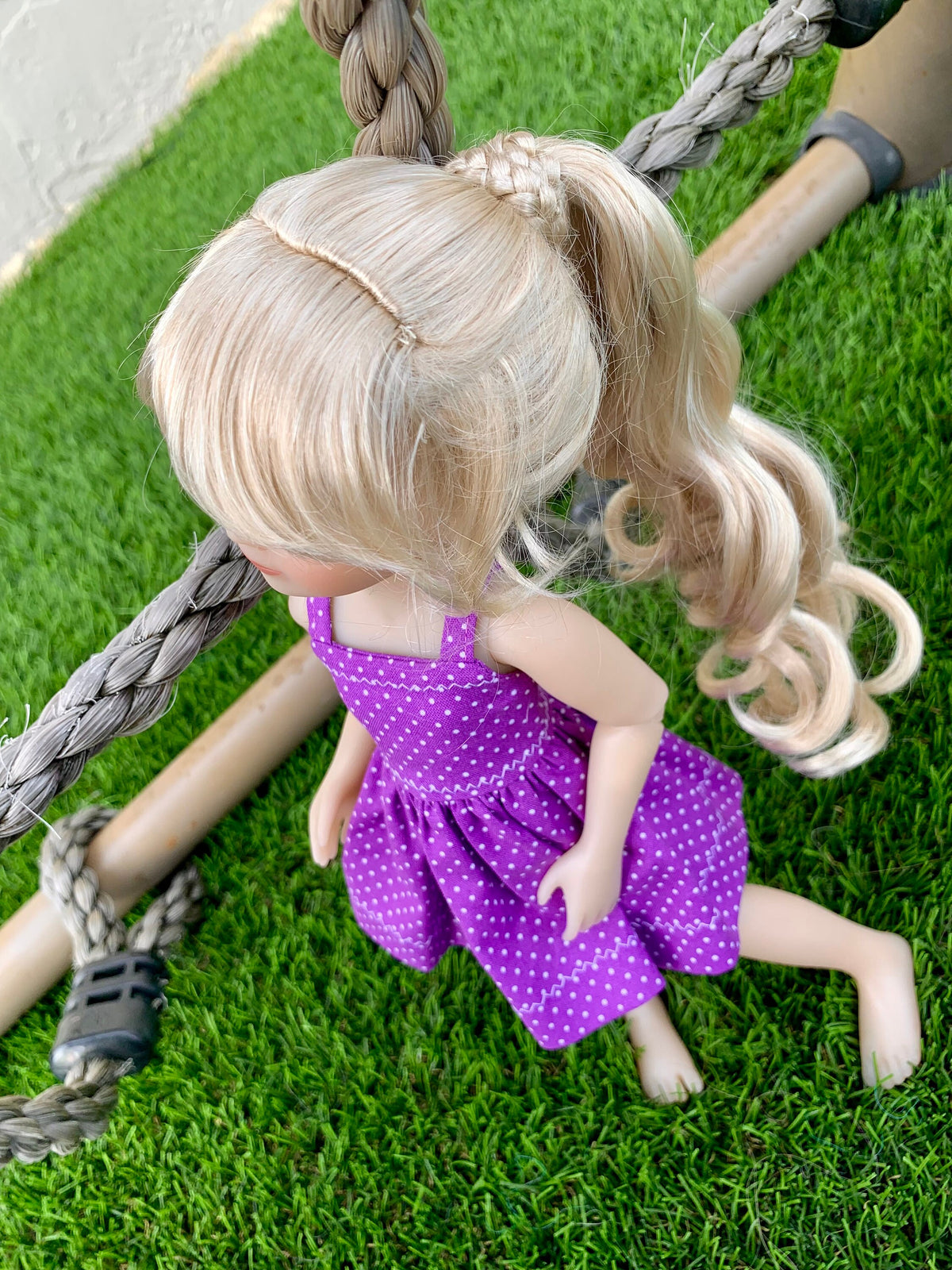 Custom WIG for 13" Dianna Effner Little Darling head size 7-8" siblings, Ellowyne, My Meadow, Mini Pal Maru, Liz Frost "Stretch Cap"