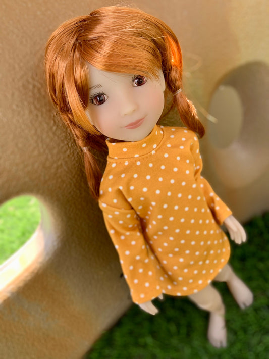 PREORDER Custom WIG for 13" Dianna Effner Little Darling head size 7-8" siblings, Ellowyne, My Meadow Avery, Mini Pal "Stretch Cap" Zazou