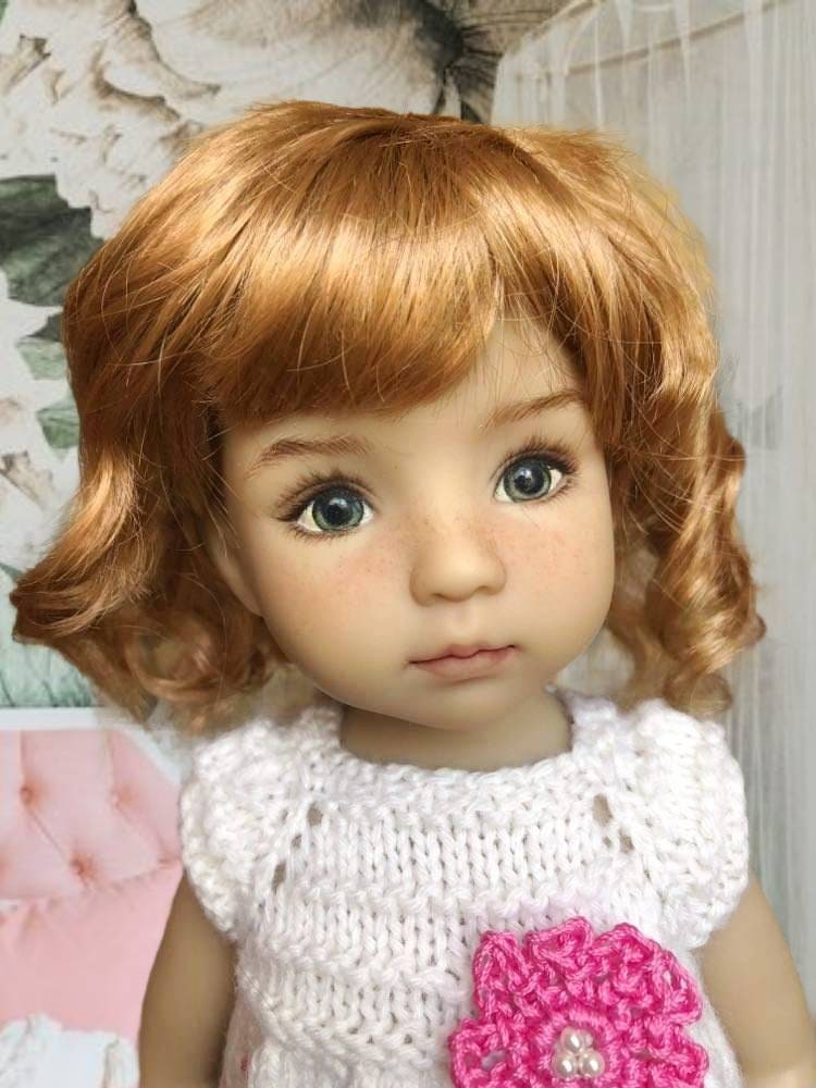 Custom WIG for 13" Dianna Effner Little Darling head size 7-8" siblings, Ellowyne, My Meadow Avery, Mini Pal, "Stretch Cap"