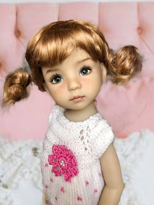 Custom WIG for 13" Dianna Effner Little Darling head size 7-8" siblings, Ellowyne, My Meadow Avery, Mini Pal, "Stretch Cap"