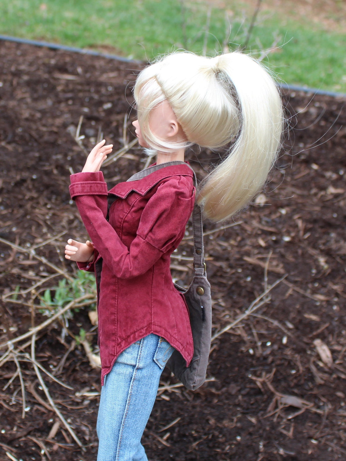 Custom doll Wig for Smart Dolls- Heat Safe - Tangle Resistant- 8.5" head size of Bjd, SD, Dollfie Dream dolls Blonde Vegan Mohair