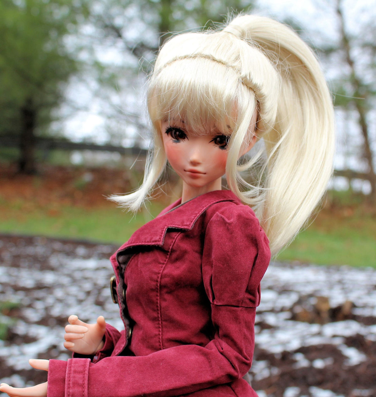 Custom doll Wig for Smart Dolls- Heat Safe - Tangle Resistant- 8.5" head size of Bjd, SD, Dollfie Dream dolls Blonde Vegan Mohair