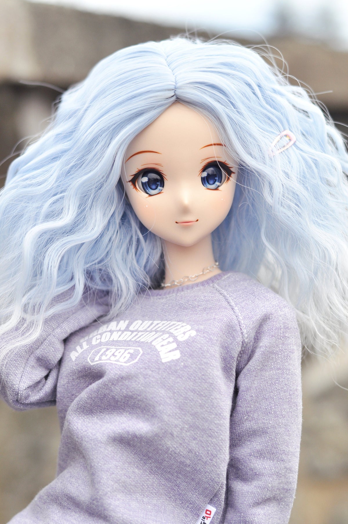 Custom doll Wig for Smart Dolls- Heat Safe - Tangle Resistant- 8.5" head size of Bjd, SD, Dollfie Dream dolls blue ombre