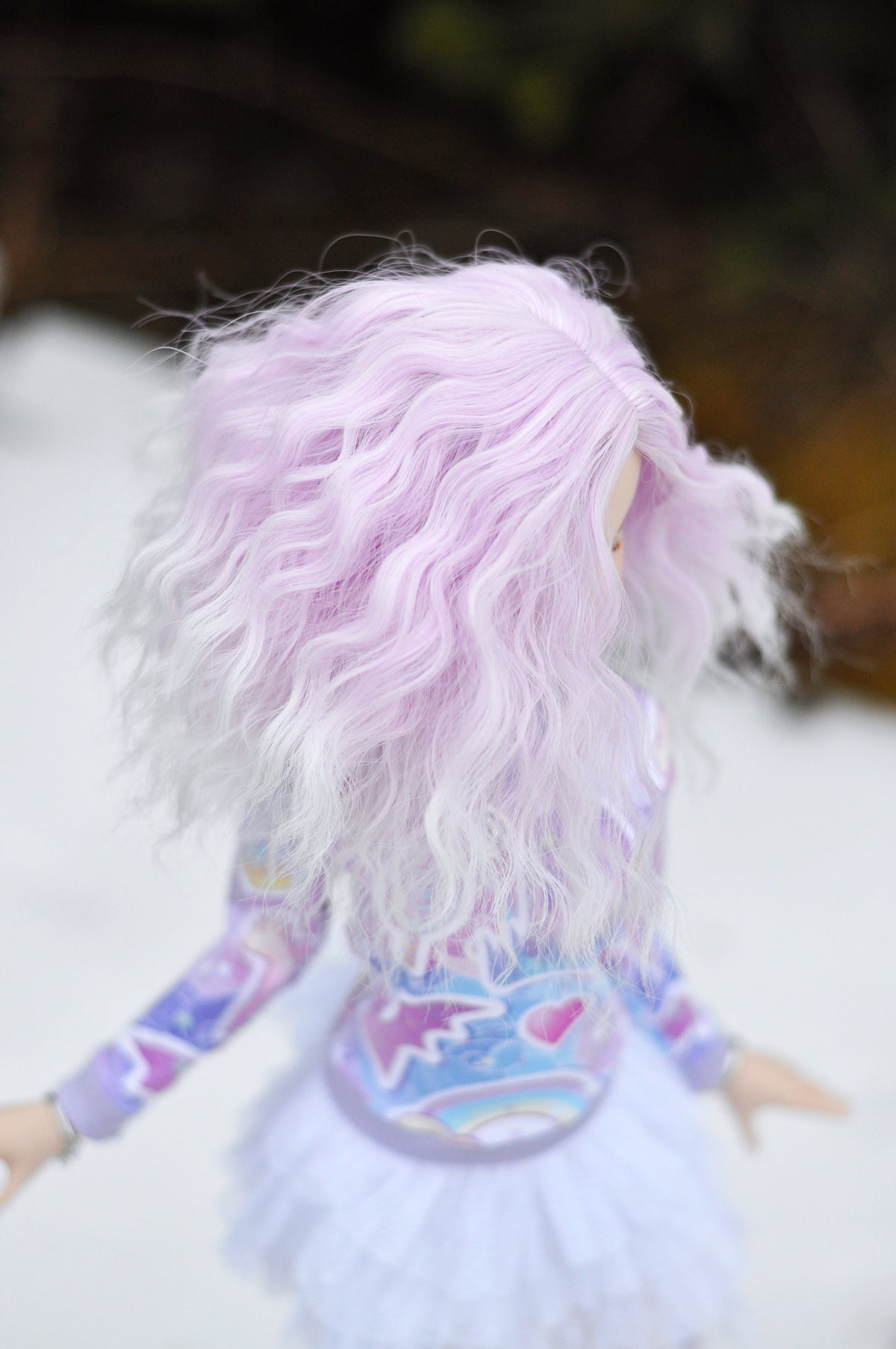 Lavender Orchid wig for Smart Doll
