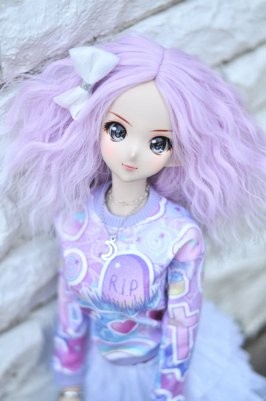 Lavender Orchid wig for Smart Doll