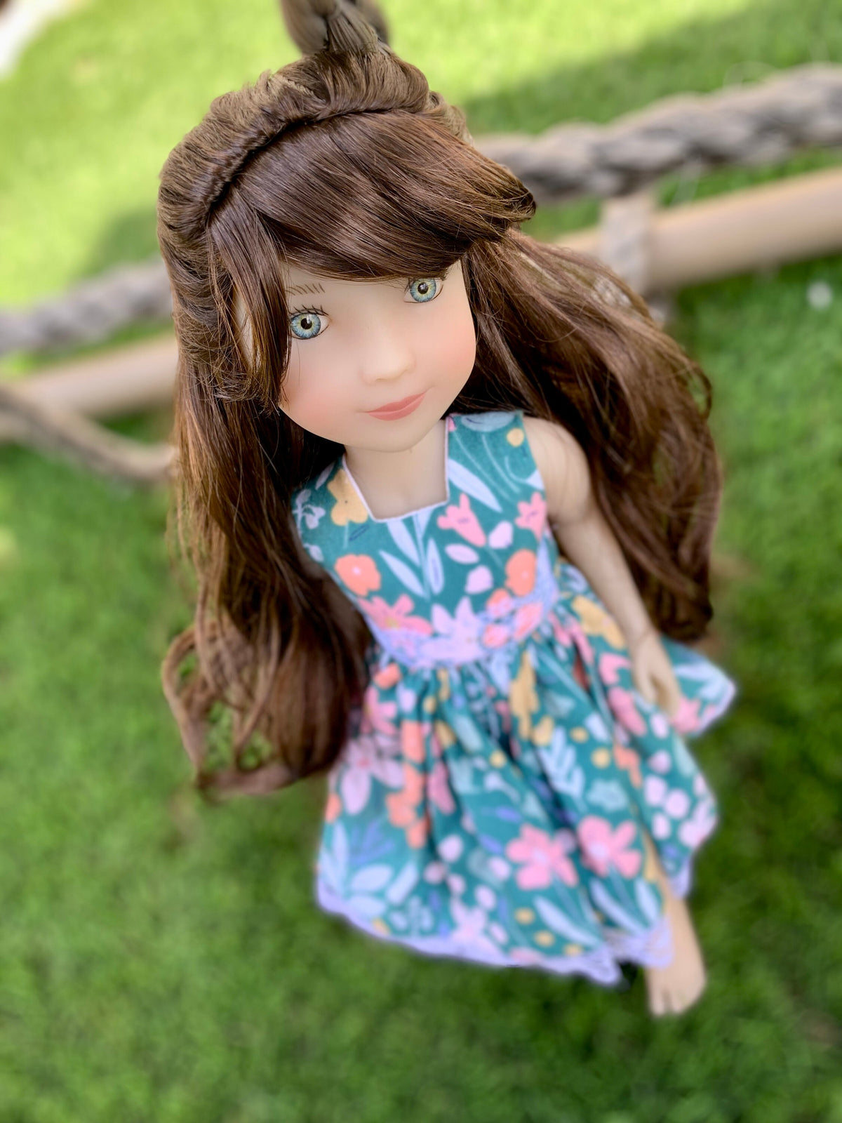 Zazou Custom WIG for 13" Dianna Effner Little Darling head size 7-8" siblings, Ellowyne, My Meadow Avery, Mini Pal, "Stretch Cap"