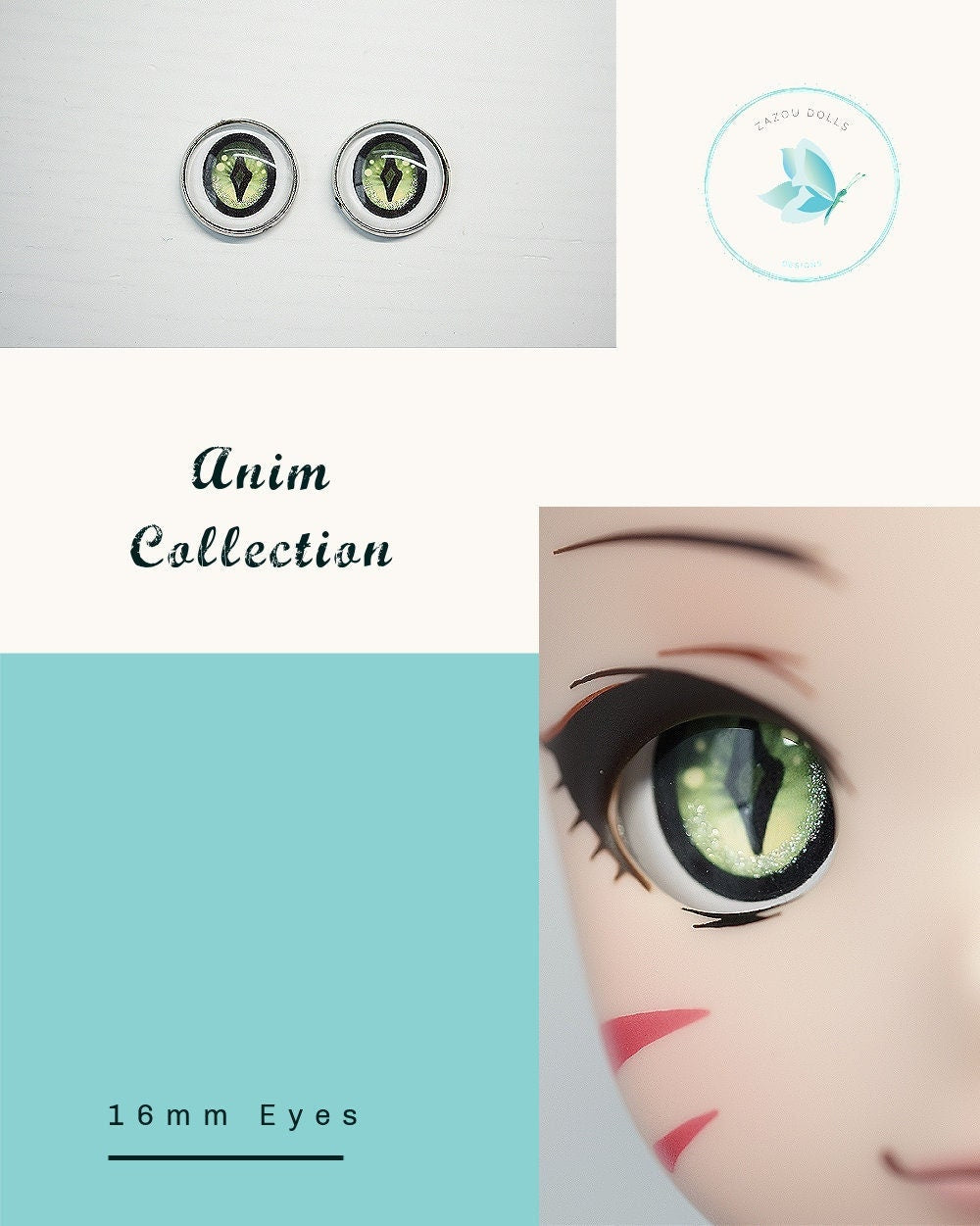 Glass Smart Doll Eyes doll eye replacement, Eyes Fit BJD, Smart Dolls, Volks Dollfie Dream, MDD and similar Slight Follow me Animal Zazou