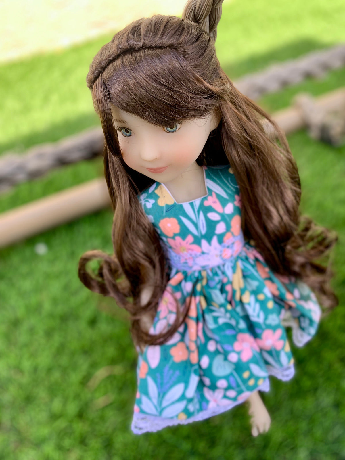 Zazou Custom WIG for 13" Dianna Effner Little Darling head size 7-8" siblings, Ellowyne, My Meadow Avery, Mini Pal, "Stretch Cap"