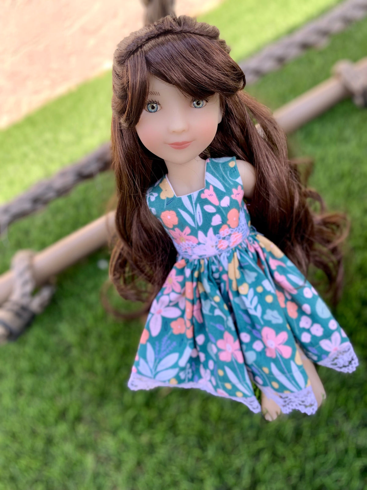 Zazou Custom WIG for 13" Dianna Effner Little Darling head size 7-8" siblings, Ellowyne, My Meadow Avery, Mini Pal, "Stretch Cap"
