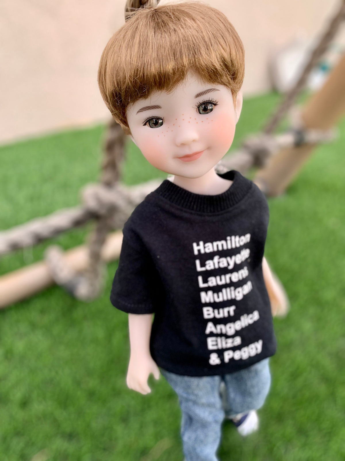 Zazou Exclusive Vegan Mohair Custom doll WIG fits 8-9" head size Kaye Wiggs, RRFF, Meadowdolls Dumplings , bjd, "Stretch Fit"