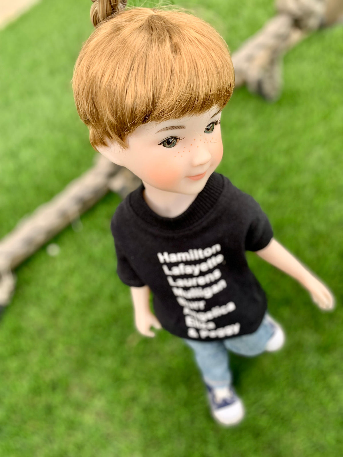 Zazou Exclusive Vegan Mohair Custom doll WIG fits 8-9" head size Kaye Wiggs, RRFF, Meadowdolls Dumplings , bjd, "Stretch Fit"