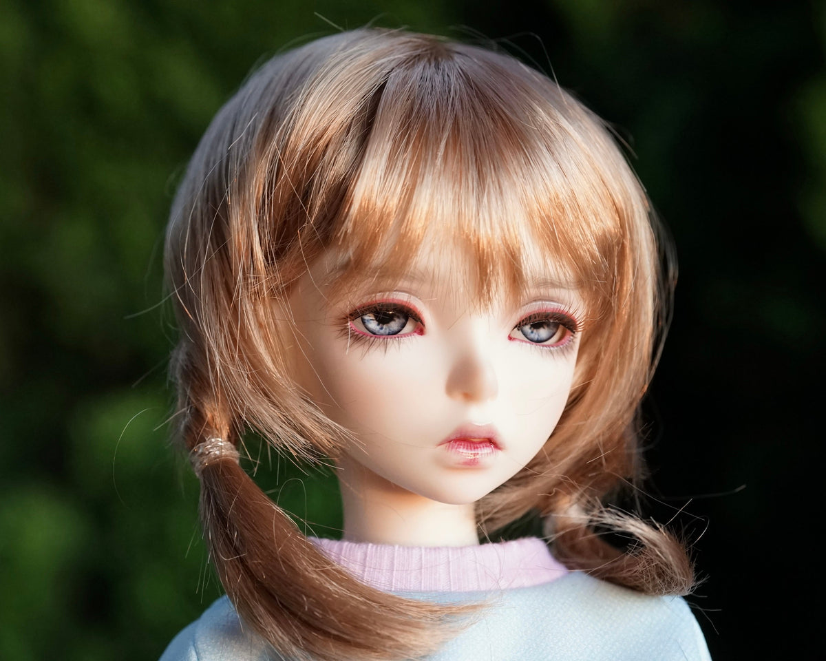 Custom doll Wig for Minifee 1/4 BJD Dolls- "TAN Caps" 6-7" head size of Bjd, msd, Boneka ,Fairyland Minifee dolls mohair Zazou Boneka