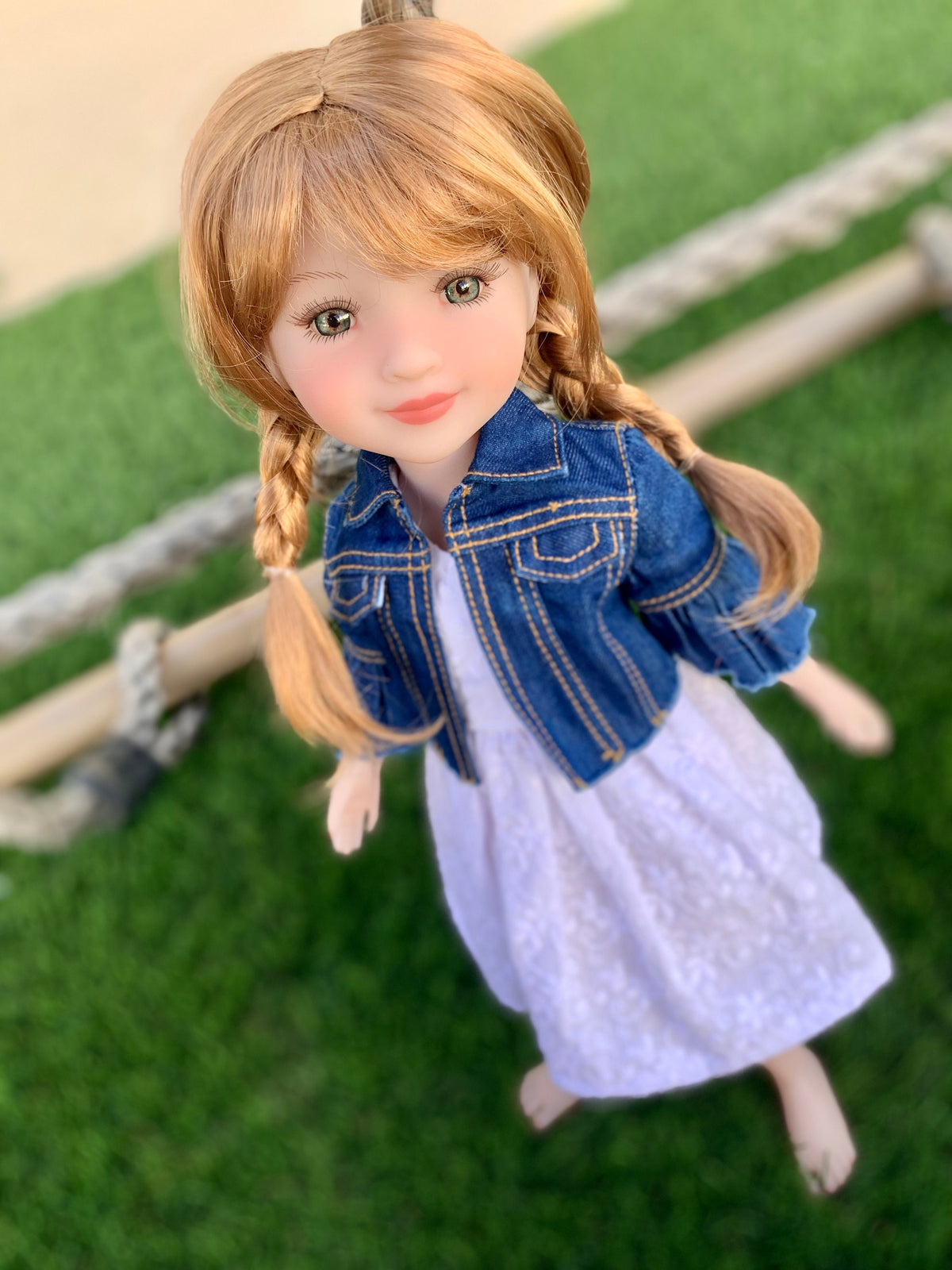 PREORDER Custom doll WIG Exclusive Vegan Mohair-fits 9-10" head size Kaye Wiggs, RRFF, Wellie Dolls, bjd, Girl for All Time "Loose Fit"