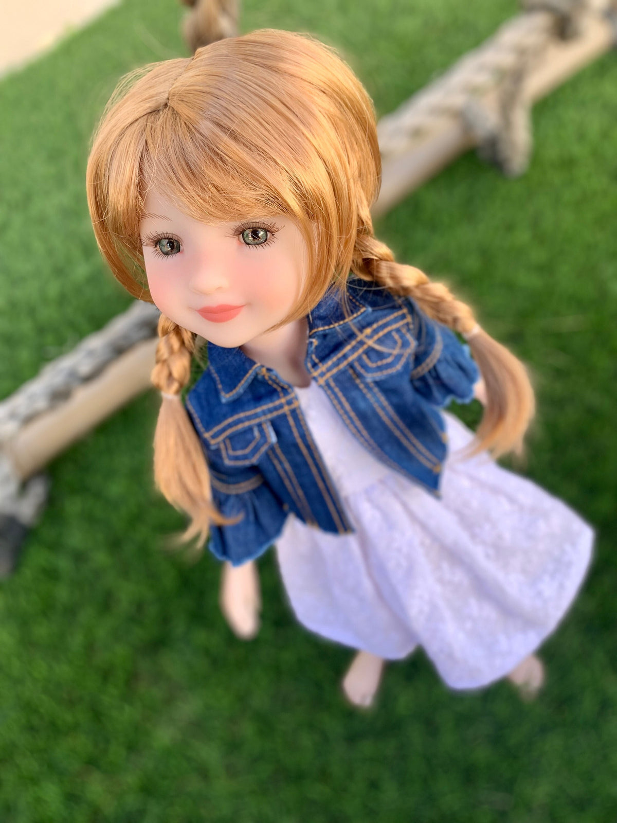 PREORDER Custom doll WIG Exclusive Vegan Mohair-fits 9-10" head size Kaye Wiggs, RRFF, Wellie Dolls, bjd, Girl for All Time "Loose Fit"