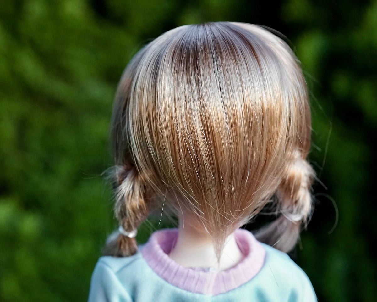 Custom doll Wig for Minifee 1/4 BJD Dolls- "TAN Caps" 6-7" head size of Bjd, msd, Boneka ,Fairyland Minifee dolls mohair Zazou Boneka