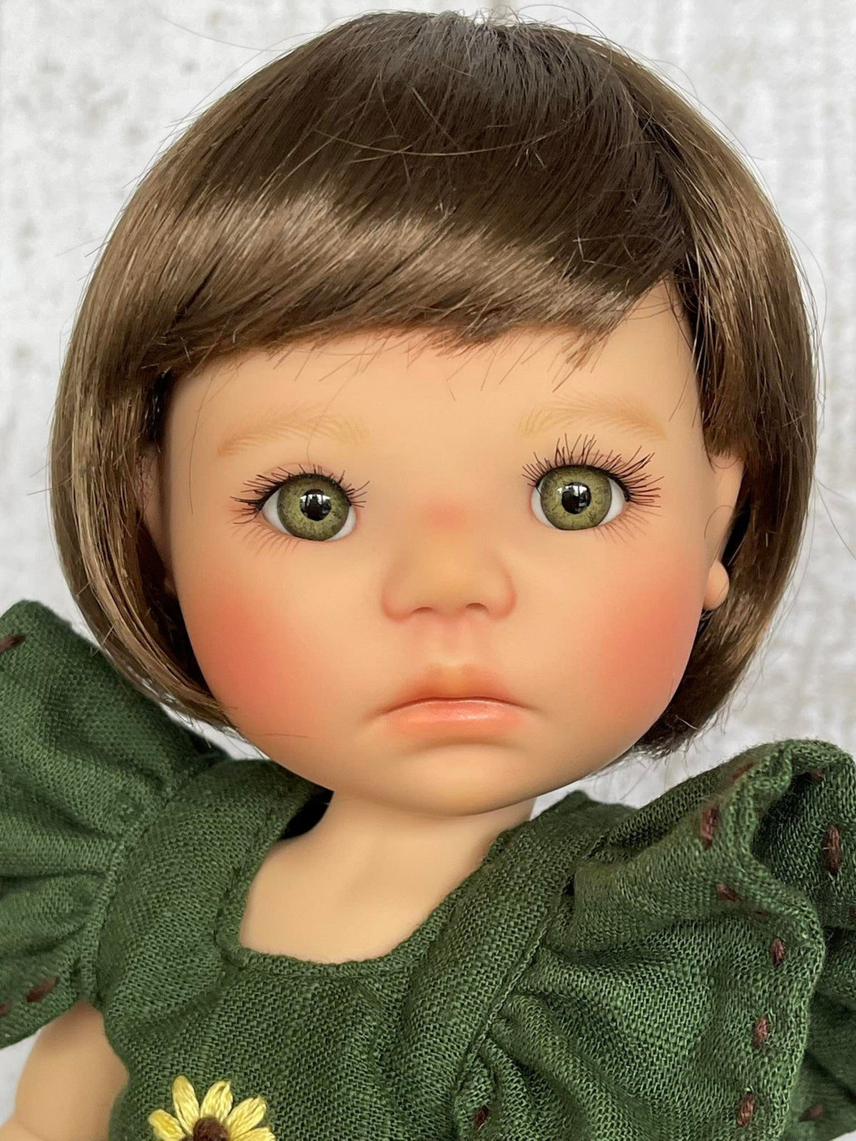 Natural 12mm Oval Glass Doll Eyes , realistic doll eyes, doll eyes replacement, Fits Meadowdolls dumplings, tweens and similar
