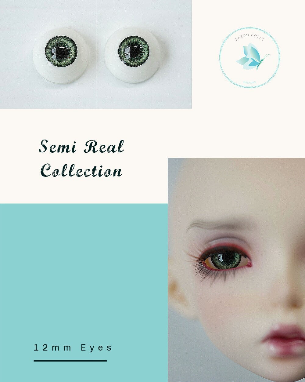 Wooded Acres doll eyes 12mm