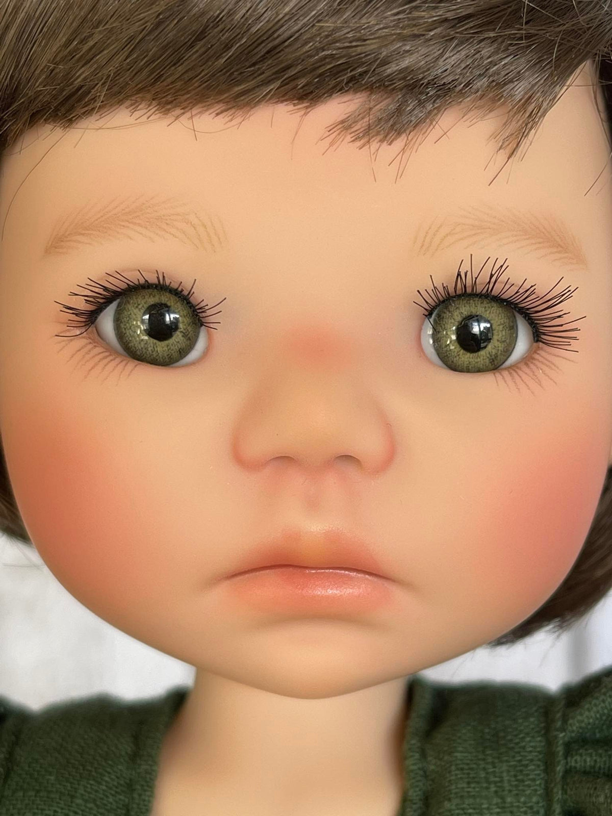 Natural 12mm Oval Glass Doll Eyes , realistic doll eyes, doll eyes replacement, Fits Meadowdolls dumplings, tweens and similar