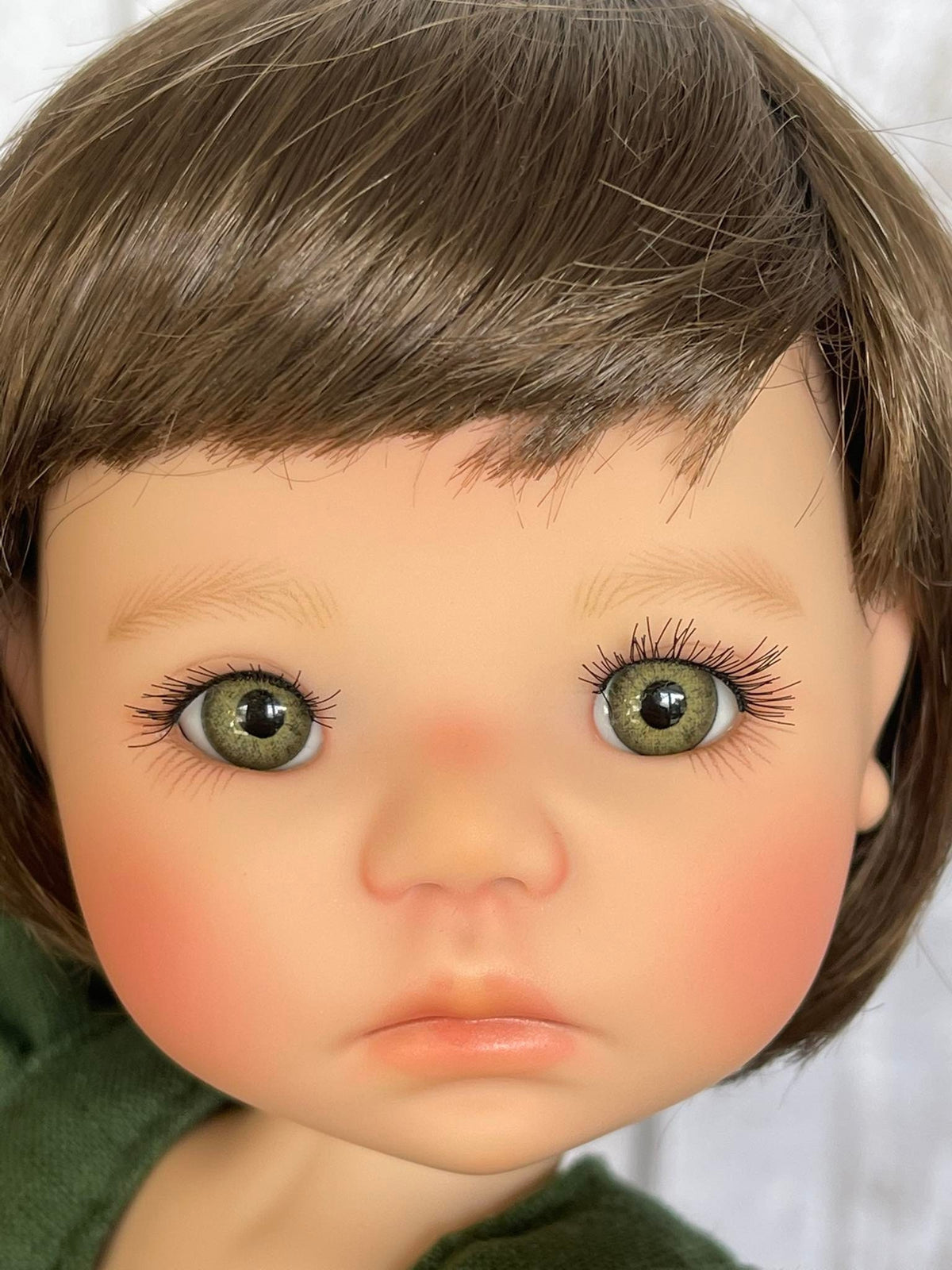 Natural 12mm Oval Glass Doll Eyes , realistic doll eyes, doll eyes replacement, Fits Meadowdolls dumplings, tweens and similar
