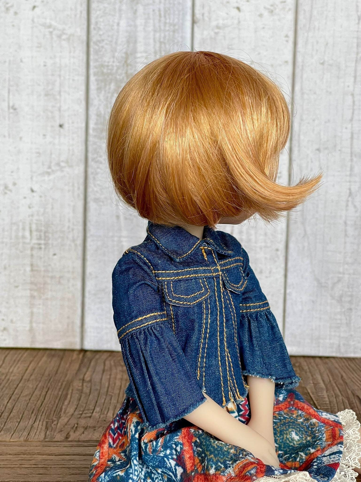 PREORDERZazou Custom doll WIG Exclusive Vegan Mohair-fits 9-10" head size Kaye Wiggs, RRFF, Wellie Dolls, bjd, Girl for All Time "Loose Fit"