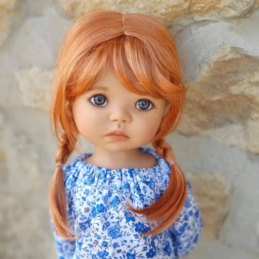 custom doll WIG for meadowdolls -Vegan Mohair - fits 11-12" head size of dolls such as Og Blythe Gotz BB Saffi meadowdolls Zazou