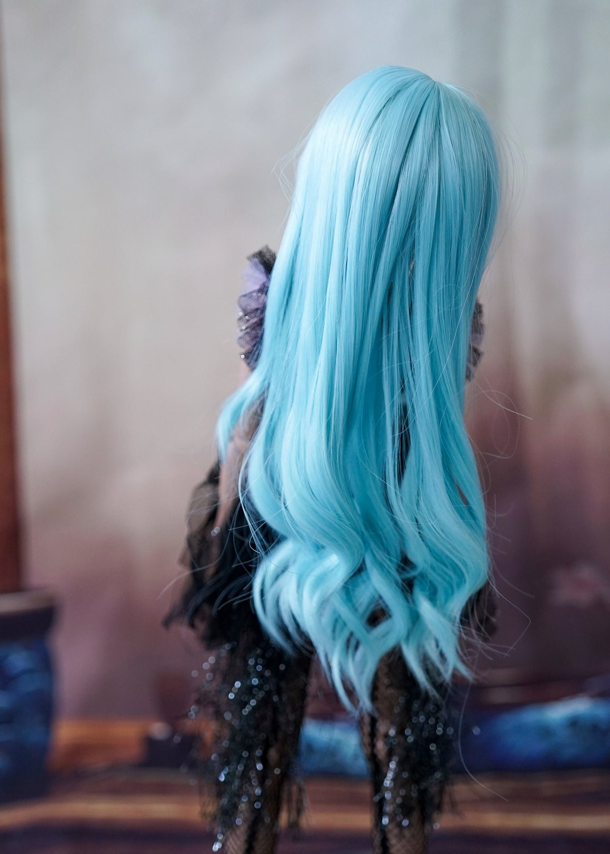 Custom doll Wig for Minifee Dolls- "TAN CAPS" 6-7" head size of Bjd, msd, Boneka ,Fairyland Minifee dolls anime limited Removable pony 2in1