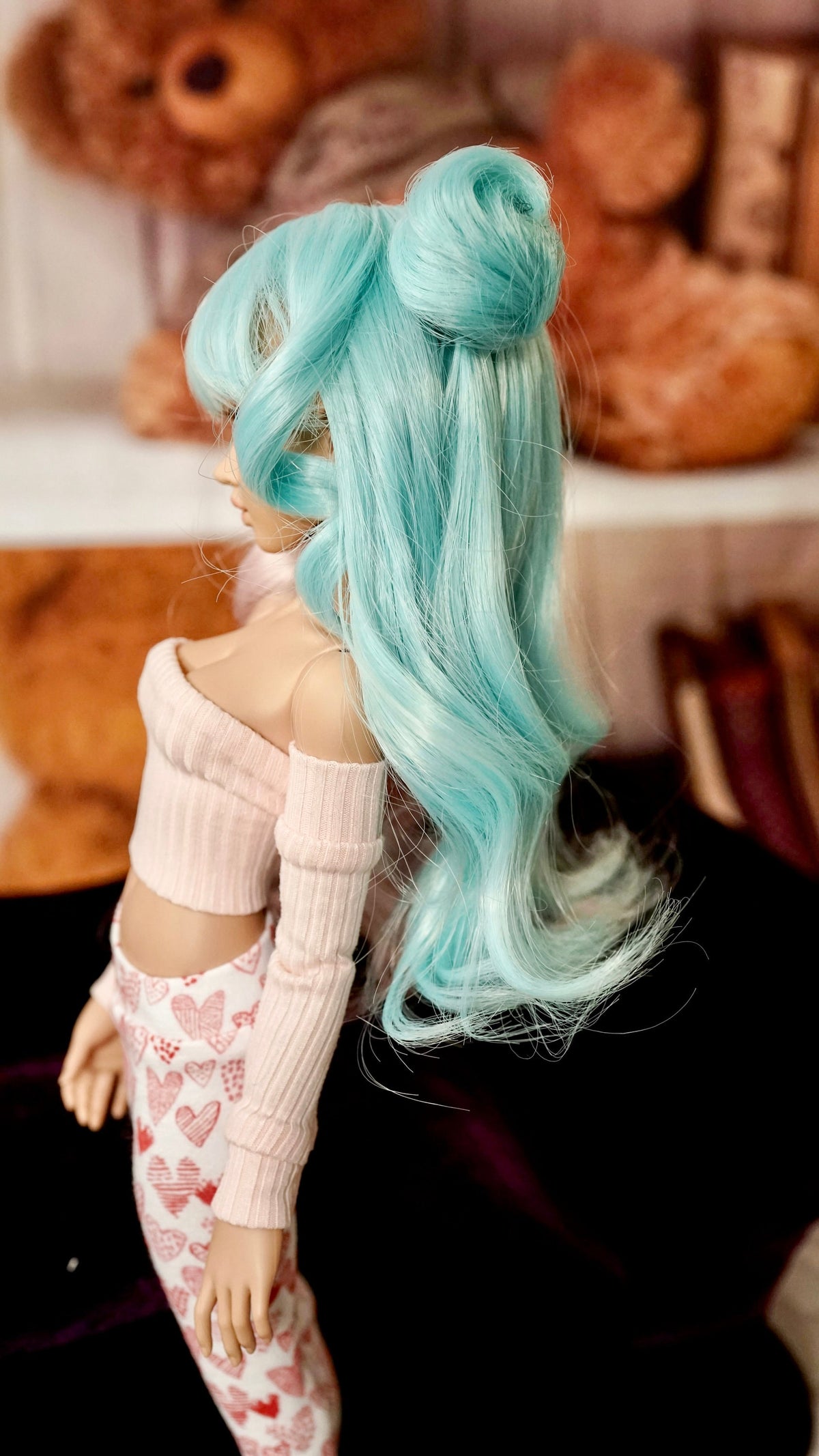 Custom doll Wig for Minifee Dolls- "TAN CAPS" 6-7" head size of Bjd, Rainbow Dolls, msd, Boneka ,Fairyland Minifee dolls anime limited