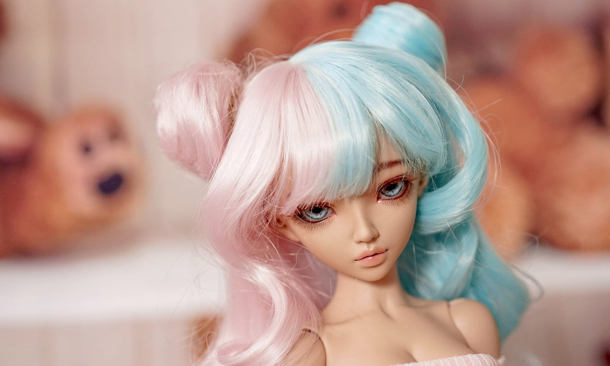 Custom doll Wig for Minifee Dolls- "TAN CAPS" 6-7" head size of Bjd, Rainbow Dolls, msd, Boneka ,Fairyland Minifee dolls anime limited