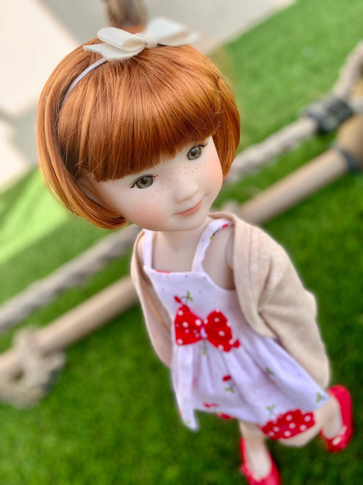 PREORDER Exclusive Vegan Mohair Custom doll WIG Kaye Wiggs, RRFF, Meadowdolls Dumplings , bjd, "Stretch Fit"