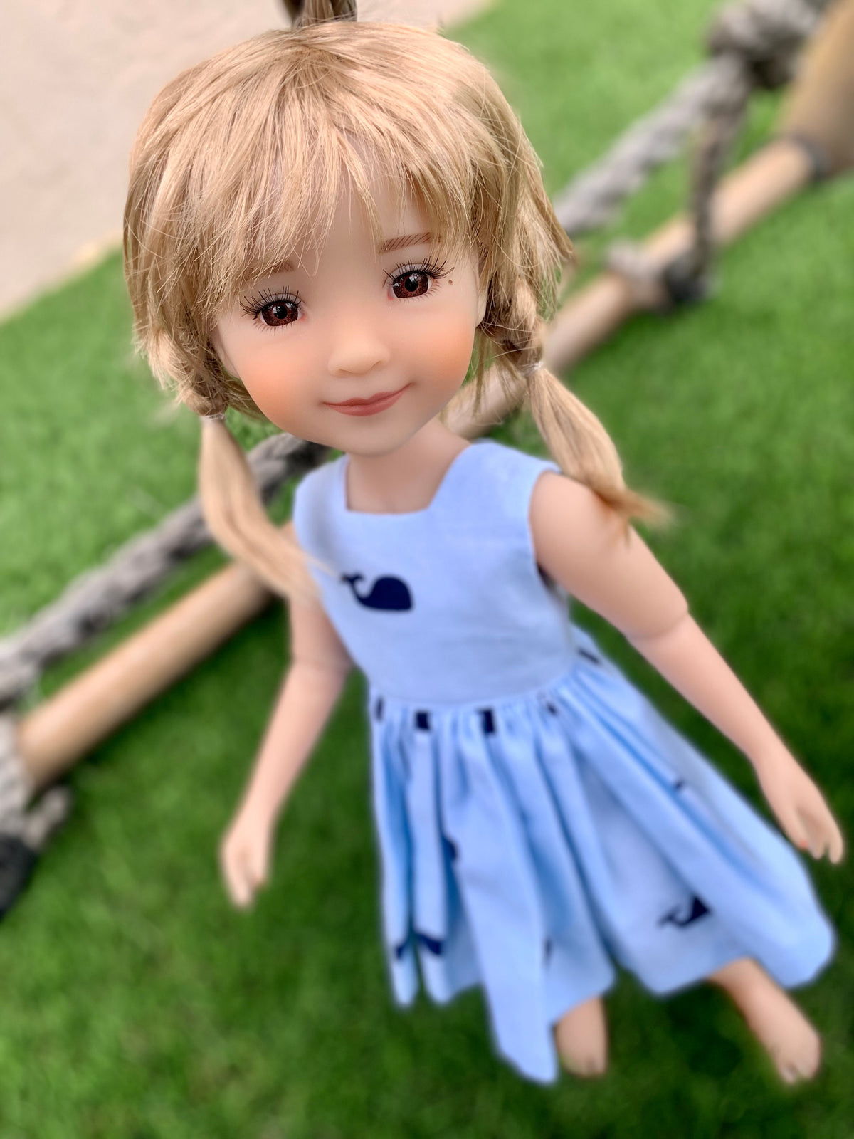 FREE SHIP Zazou Dolls exclusive Vegan Mohair Custom doll WIG fits 8-9" head size Mymeadow, Kaye Wiggs, Rrff, , bjd, " Snug Fit"