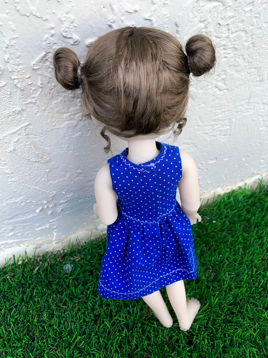PREORDER Zazou Custom WIG for 13" Dianna Effner Little Darling head size 7-8" Siblings, Ellowyne, My Meadow Avery, Liz Frost "Stretch Cap"