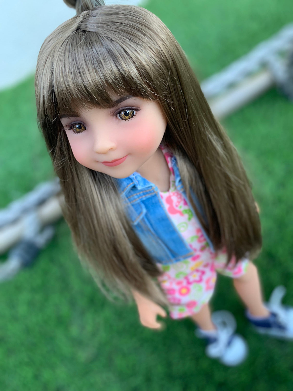 Exclusive Vegan Mohair Custom doll WIG fits 8-9" head size Kaye Wiggs, RRFF, bjd, Girl for All Time Zazou Dolls