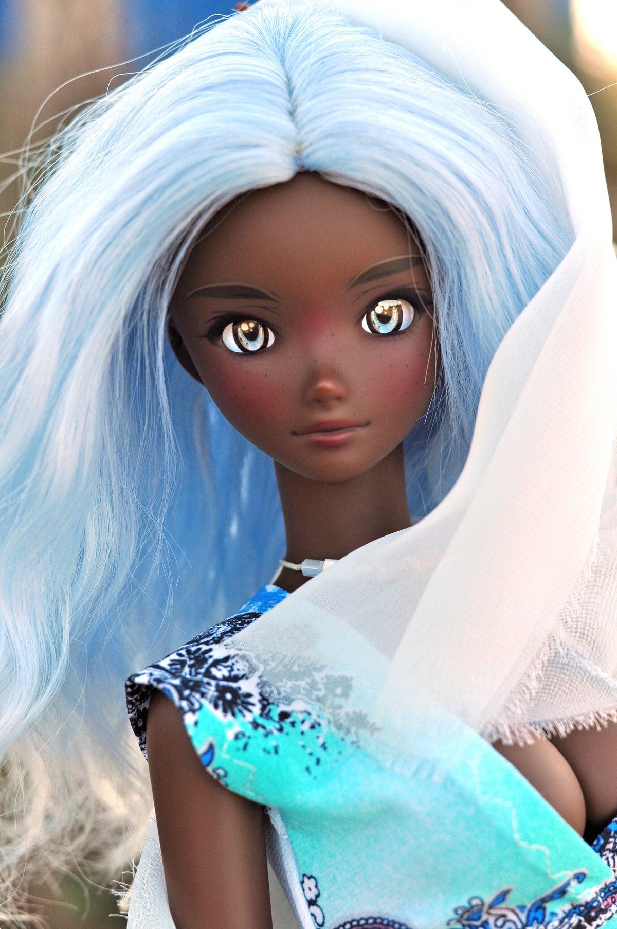 Blue Orchid wig for Smart Doll