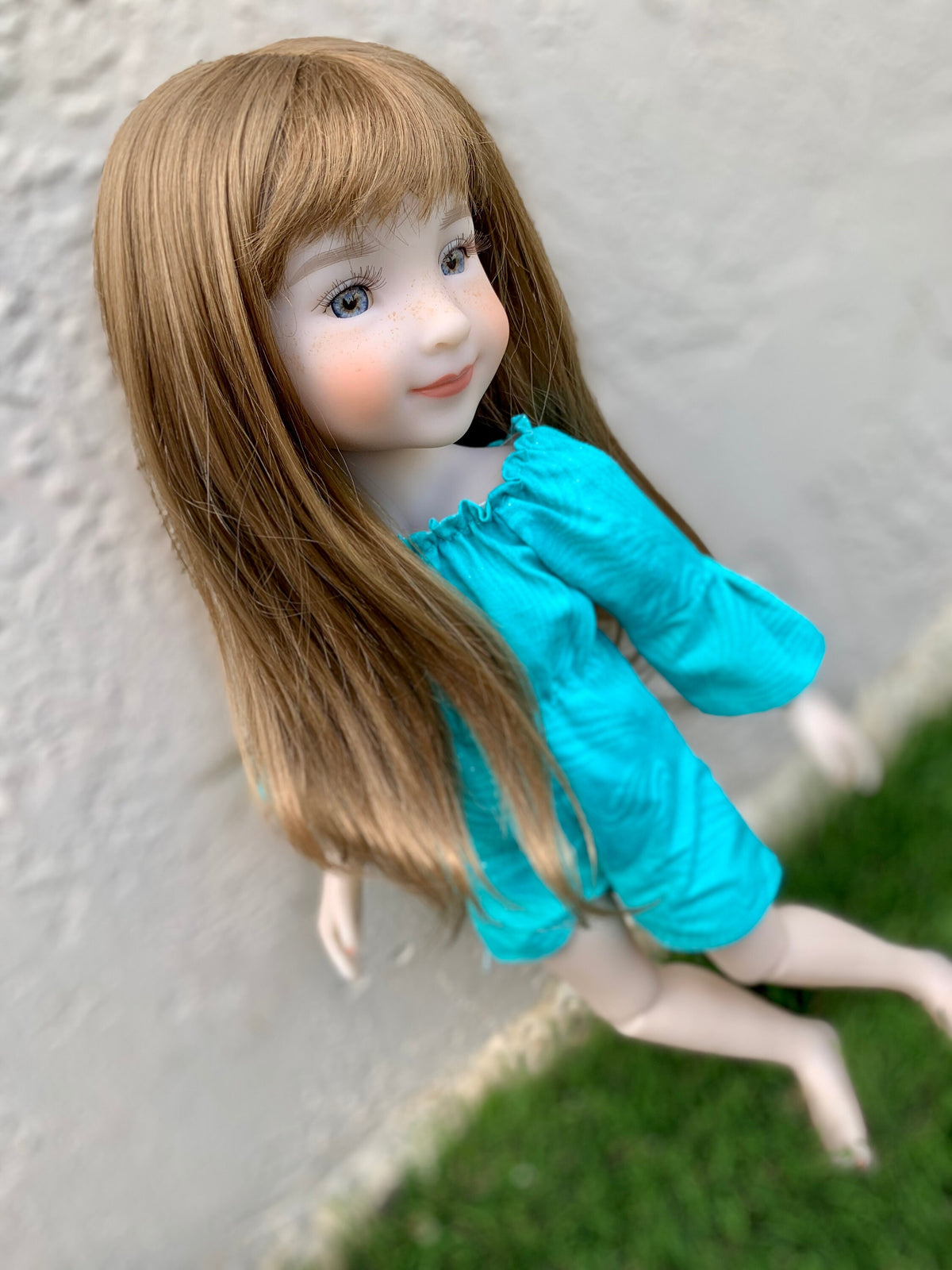 Custom doll WIG Exclusive Vegan Mohair-fits 9-10"" head size Kaye Wiggs, RRFF, Wellie Wisher, Meadowdolls Dumplings , bjd, "Loose Fit"