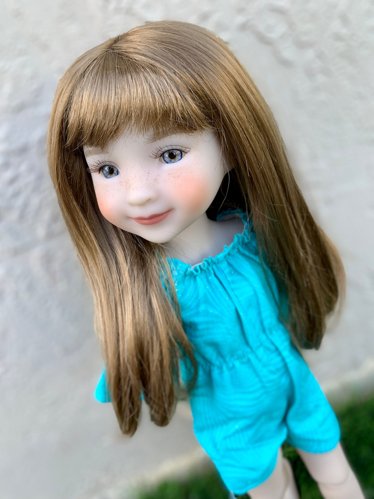 Custom doll WIG Exclusive Vegan Mohair-fits 9-10"" head size Kaye Wiggs, RRFF, Wellie Wisher, Meadowdolls Dumplings , bjd, "Loose Fit"