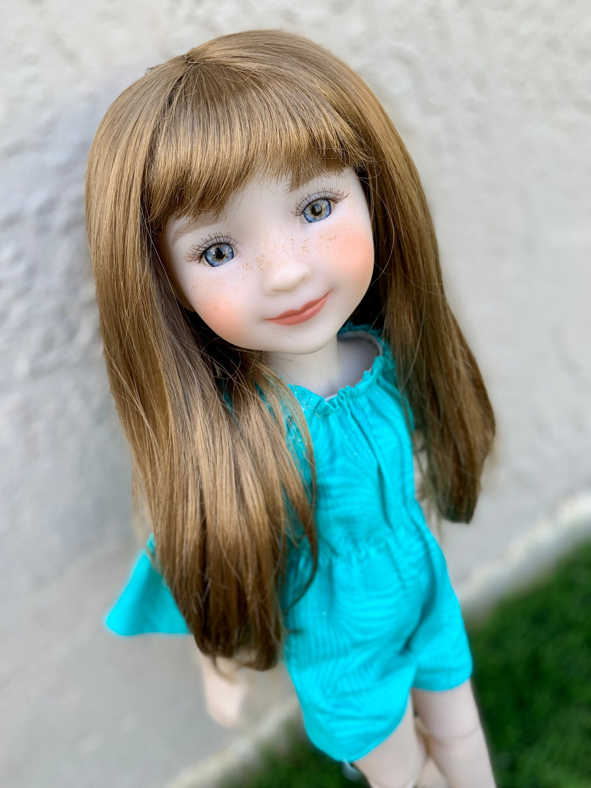 Custom doll WIG Exclusive Vegan Mohair-fits 9-10"" head size Kaye Wiggs, RRFF, Wellie Wisher, Meadowdolls Dumplings , bjd, "Loose Fit"