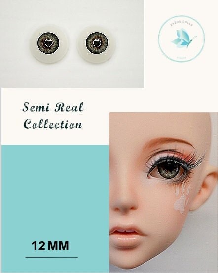 Natural Eyes for Fairyland Minifee Doll, realistic doll eyes, doll eyes replacement, 12mm Fit RRFF, BJD, Tonner Ellowyne Doll & similar