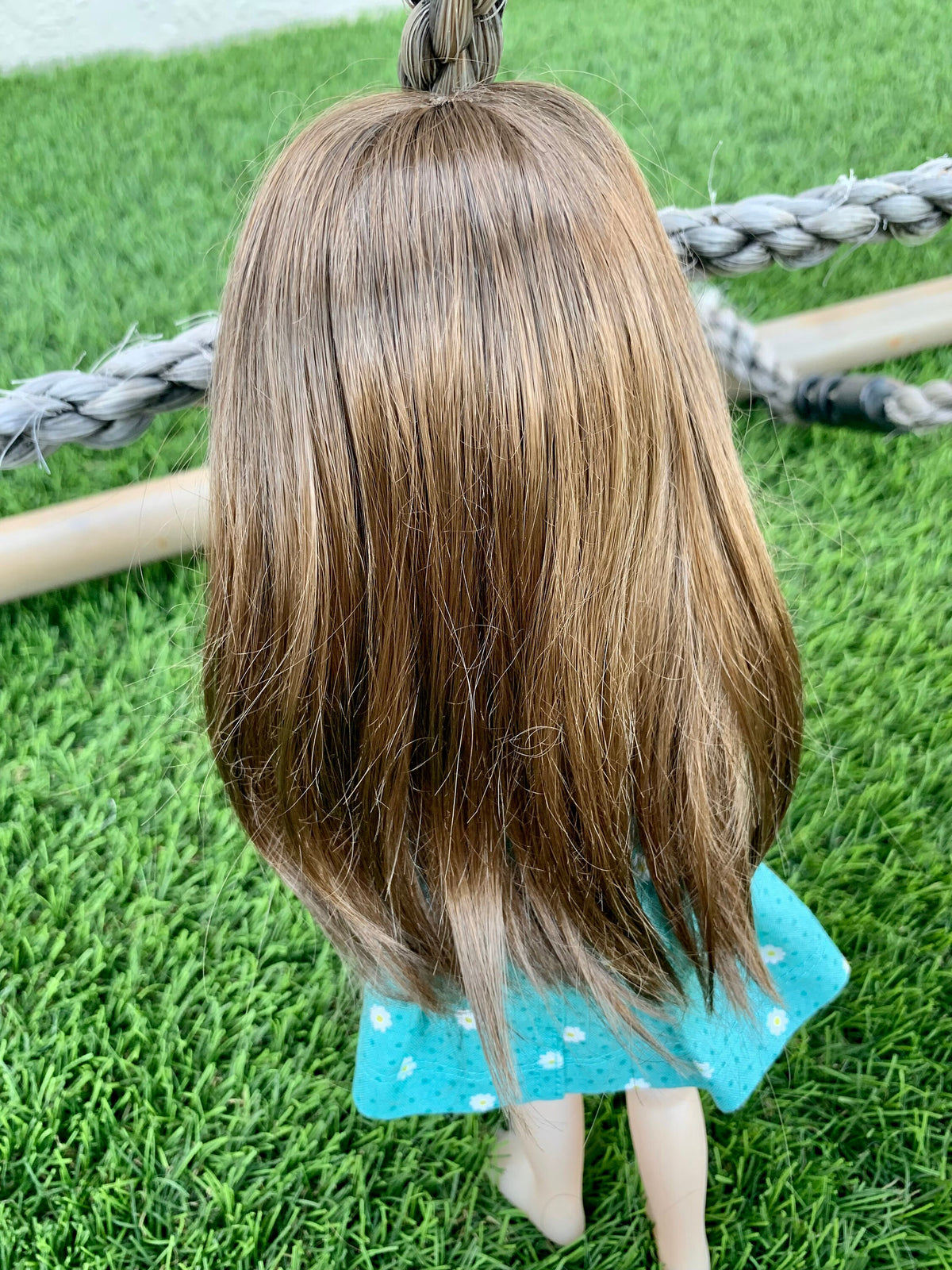 Zazou Custom WIG for 13" Dianna Effner Little Darling head size 7-8" siblings, Ellowyne, My Meadow Avery, Liz Frost "Stretch Cap"