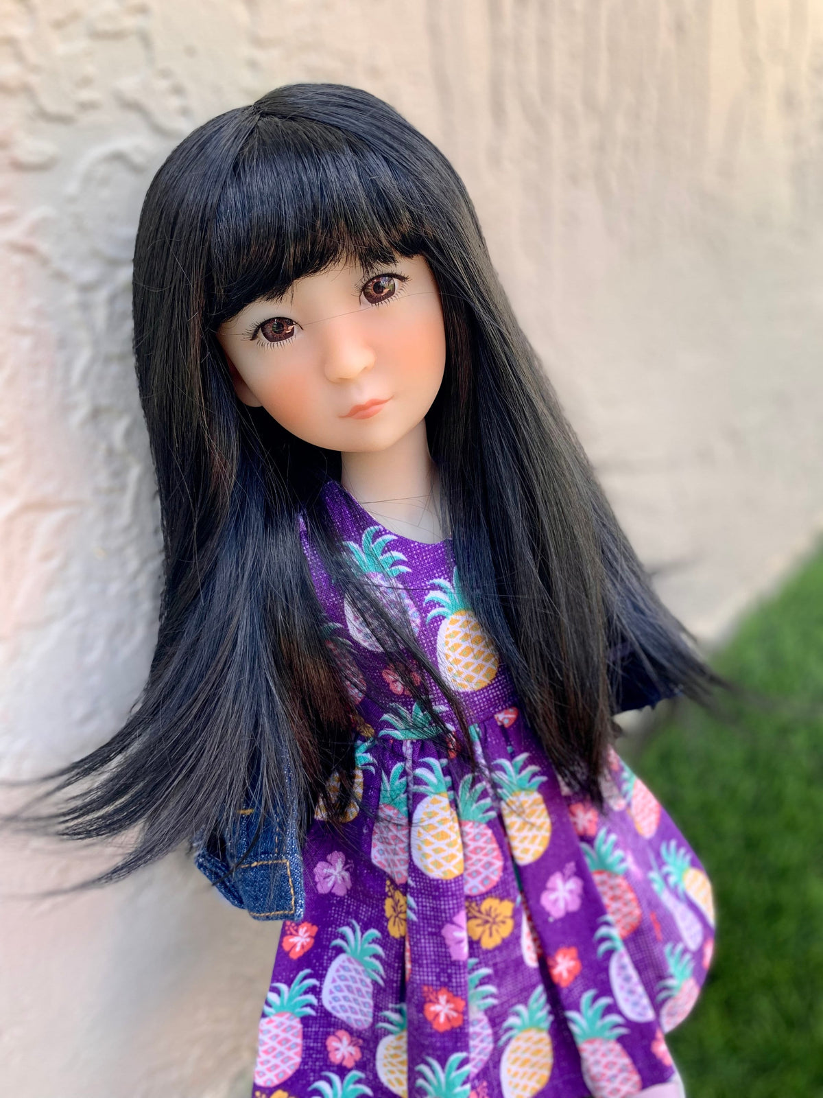 PREORDER Zazou Custom doll WIG Exclusive Vegan Mohair-fits 8-9" head size Kaye Wiggs, RRFF, Meadowdolls Dumplings , bjd, "Stretch Fit"