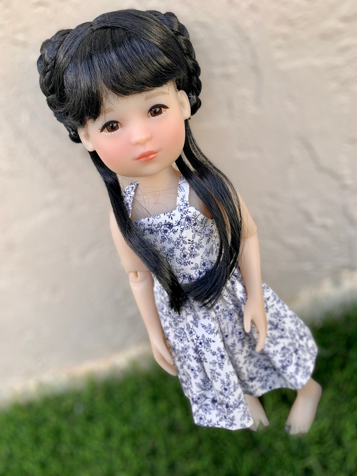 Custom WIG for 13" Dianna Effner Little Darling head size 7-8" siblings, Ellowyne, My Meadow Avery, Liz Frost "Stretch Cap"